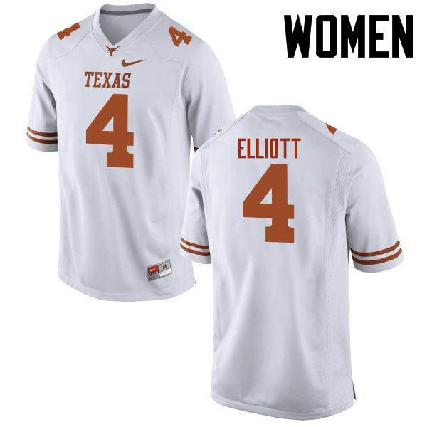 Women #4 DeShon Elliott Texas Longhorns College Football Jerseys-White